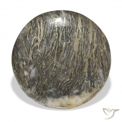 35.90ct Натуральный Многоцветный Feather Pyrite, Круглый, Непрозрачный