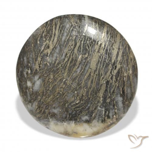 35.90 карата, натуральный Многоцветный Feather Pyrite, Круглый, Непрозрачный