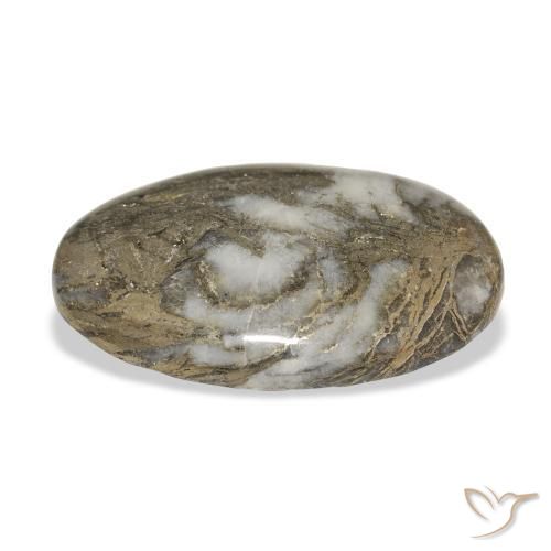 35.51 карата, натуральный Многоцветный Feather Pyrite, Овал, Непрозрачный