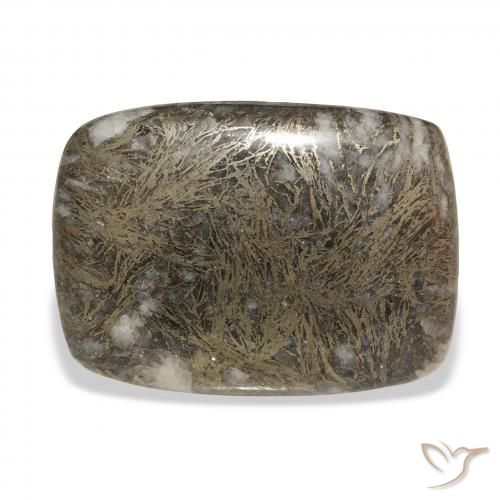 30.63ct Натуральный Многоцветный Feather Pyrite, Подушка, Непрозрачный