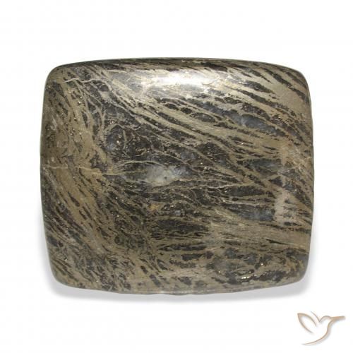 32.15ct Натуральный Многоцветный Feather Pyrite, Подушка, Непрозрачный