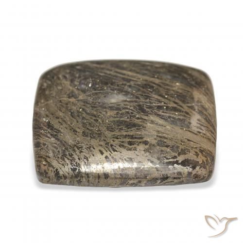 32.15 карата, натуральный Многоцветный Feather Pyrite, Подушка, Непрозрачный
