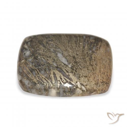 32.54 карата, натуральный Многоцветный Feather Pyrite, Подушка, Непрозрачный