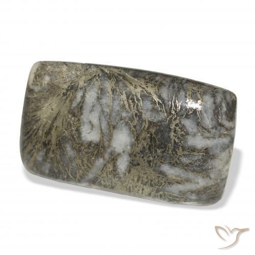 36.96 карата, натуральный Многоцветный Feather Pyrite, Подушка, Непрозрачный