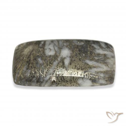 36.96 карата, натуральный Многоцветный Feather Pyrite, Подушка, Непрозрачный