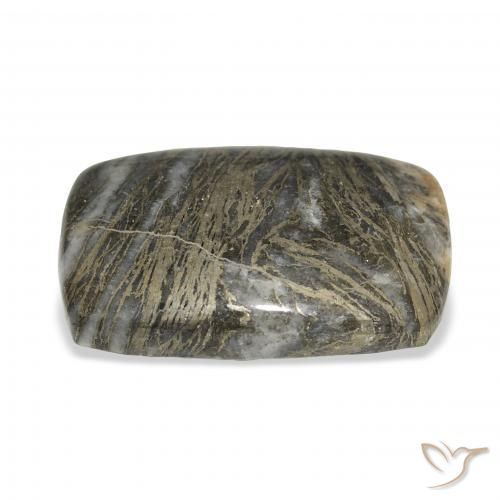 25.34 карата, натуральный Многоцветный Feather Pyrite, Подушка, Непрозрачный