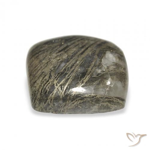 12.76 карата, натуральный Многоцветный Feather Pyrite, Подушка, Непрозрачный