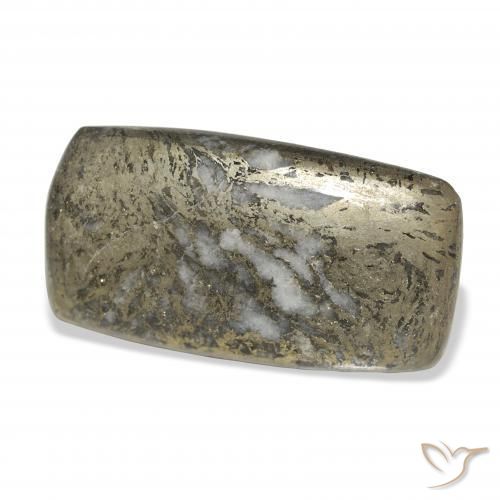 32.65 карата, натуральный Многоцветный Feather Pyrite, Подушка, Непрозрачный