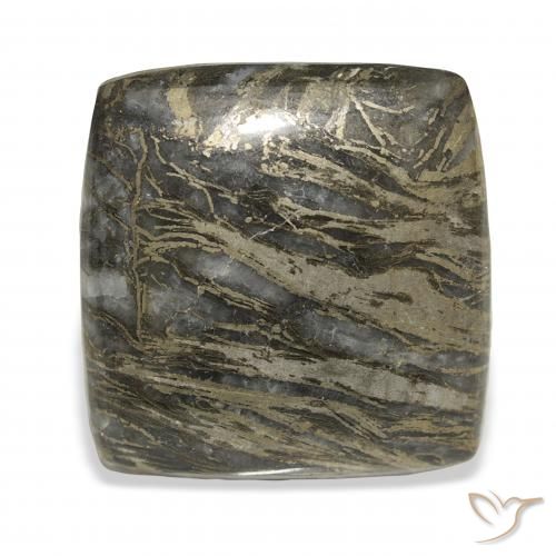 28.75ct Многоцветный Feather Pyrite, Подушка, Непрозрачный