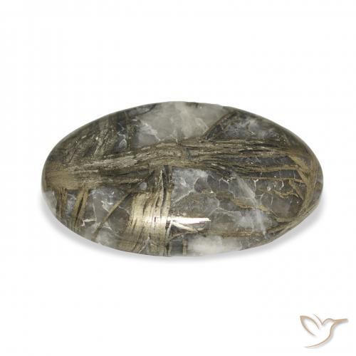23.16 карата, натуральный Многоцветный Feather Pyrite, Овал, Непрозрачный