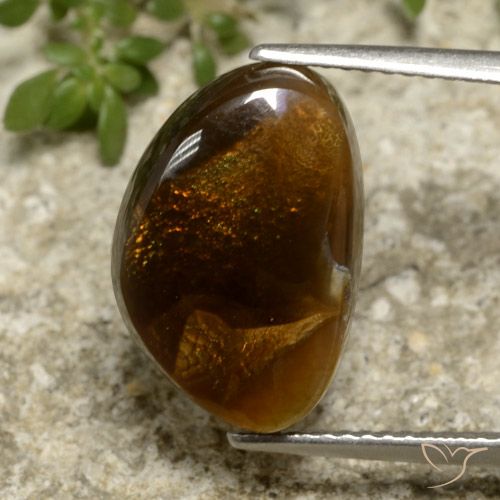 5.82ct Натуральный Многоцветный Огненный агат, причудливая, Полупрозрачный