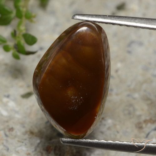 3.68ct Натуральный Многоцветный Огненный агат, Триллион, Полупрозрачный