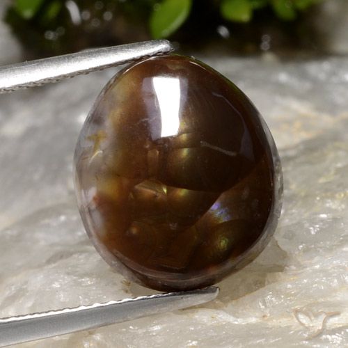 6.05ct Натуральный Многоцветный Огненный агат, причудливая, Полупрозрачный