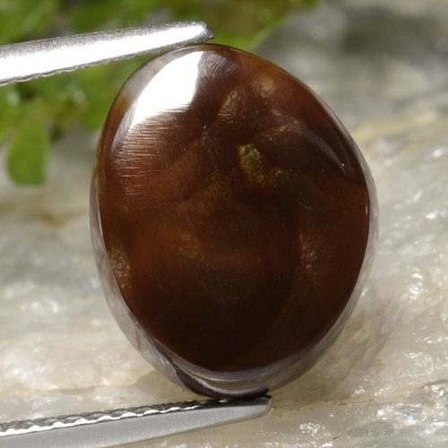 4.28 карата, натуральный Многоцветный Огненный агат, Необычная форма, Полупрозрачный