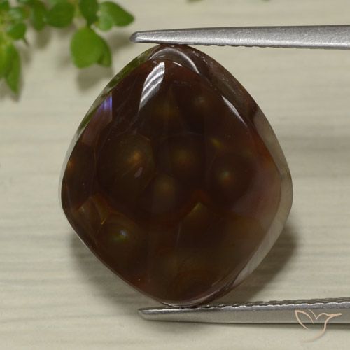 9.45ct Натуральный Многоцветный Огненный агат, причудливая, Полупрозрачный