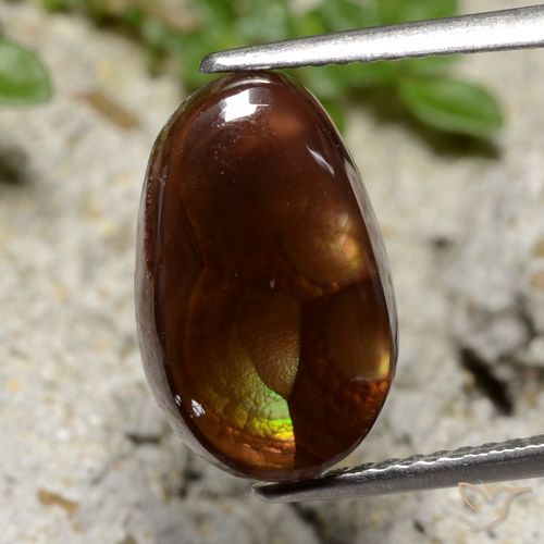 3.99ct Натуральный Многоцветный Огненный агат, причудливая, Полупрозрачный