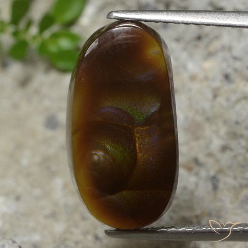 5.99ct Натуральный Многоцветный Огненный агат, причудливая, Полупрозрачный