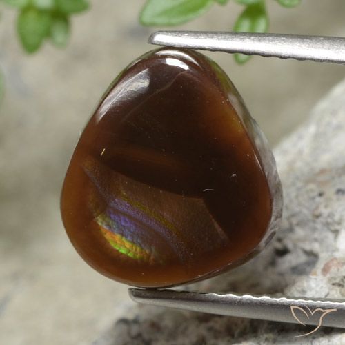 3.36ct Натуральный Многоцветный Огненный агат, причудливая, Полупрозрачный