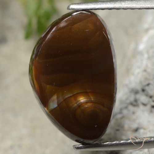 4.24ct Натуральный Многоцветный Огненный агат, причудливая, Полупрозрачный