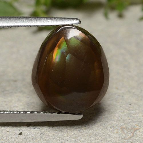 4.61ct Натуральный Многоцветный Огненный агат, причудливая, Непрозрачный