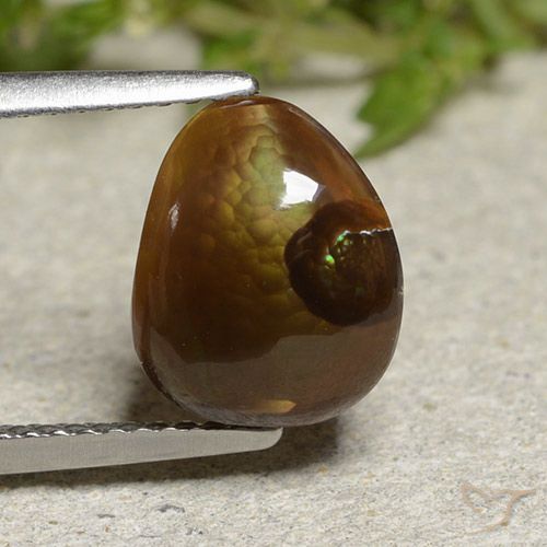 3.31ct Натуральный Многоцветный Огненный агат, причудливая, Полупрозрачный
