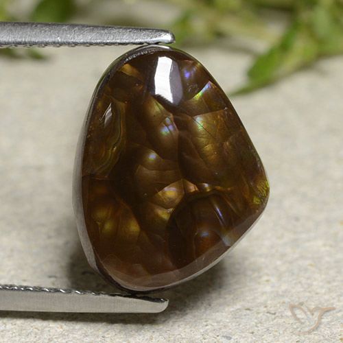 5.95ct Натуральный Многоцветный Огненный агат, причудливая, Непрозрачный