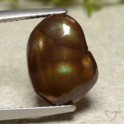 5.80ct Натуральный Многоцветный Огненный агат, причудливая, Полупрозрачный