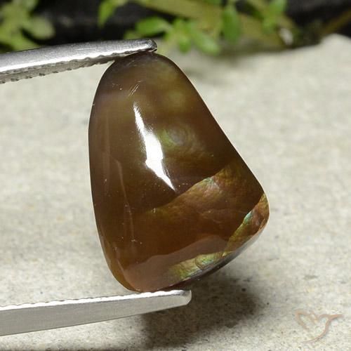 8.38ct Натуральный Многоцветный Огненный агат, причудливая, Непрозрачный