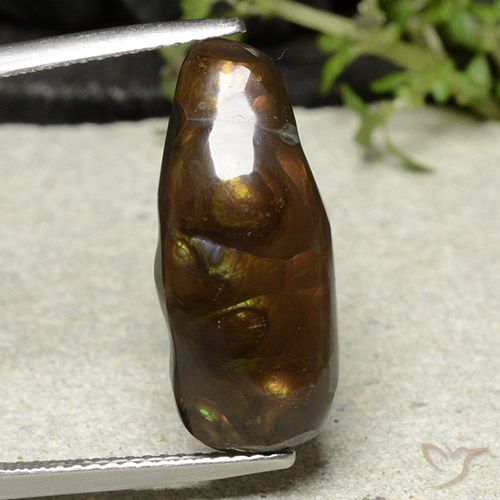 8.81ct Натуральный Многоцветный Огненный агат, причудливая, Непрозрачный