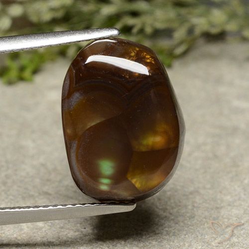 7.95ct Натуральный Многоцветный Огненный агат, причудливая, Непрозрачный