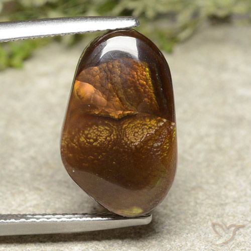 7.17ct Натуральный Многоцветный Огненный агат, причудливая, Непрозрачный