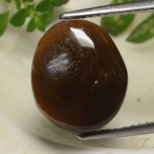 5.83ct Натуральный Многоцветный Огненный агат, Овал, Непрозрачный