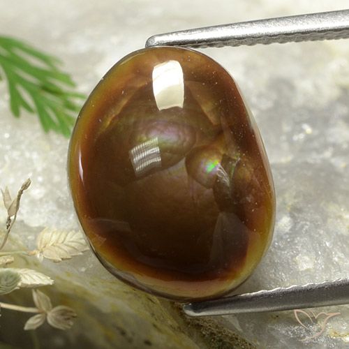 5.37ct Натуральный Многоцветный Огненный агат, причудливая, Непрозрачный
