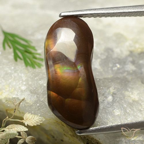 6.42ct Натуральный Многоцветный Огненный агат, причудливая, Непрозрачный