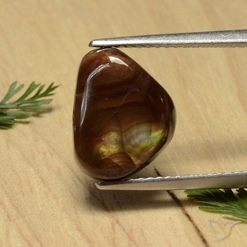 3.94ct Натуральный Многоцветный Огненный агат, Триллион, Непрозрачный