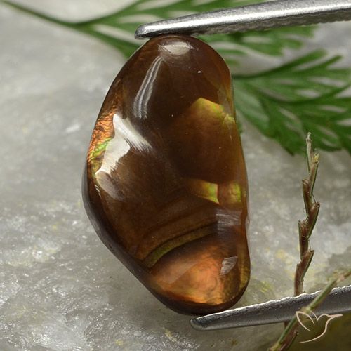2.77ct Натуральный Многоцветный Огненный агат, причудливая, Непрозрачный