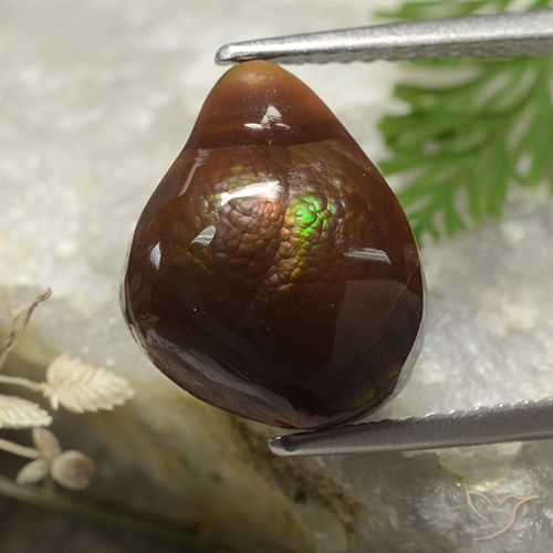 4.97ct Натуральный Многоцветный Огненный агат, причудливая, Непрозрачный
