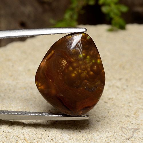 14.36ct Натуральный Многоцветный Огненный агат, причудливая, Непрозрачный
