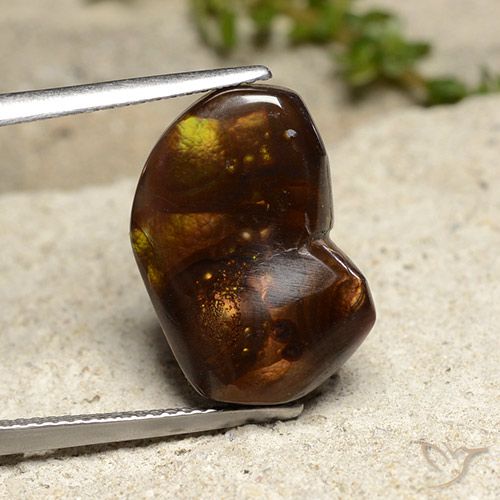 8.42ct Натуральный Многоцветный Огненный агат, причудливая, Непрозрачный