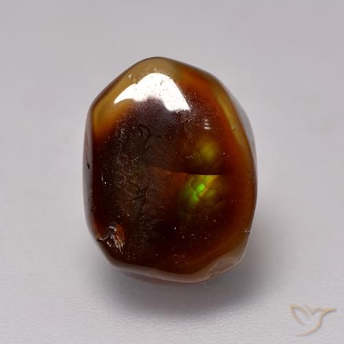 4.10ct Натуральный Многоцветный Огненный агат, причудливая, Полупрозрачный