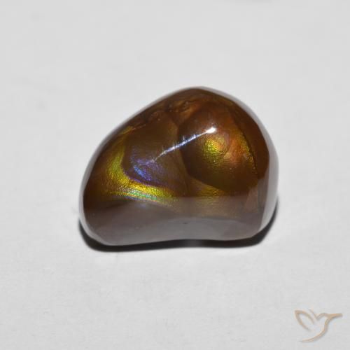 5.55ct Натуральный Многоцветный Огненный агат, причудливая, Непрозрачный