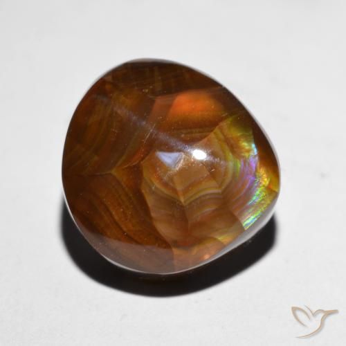 7.93ct Натуральный Многоцветный Огненный агат, причудливая, Непрозрачный