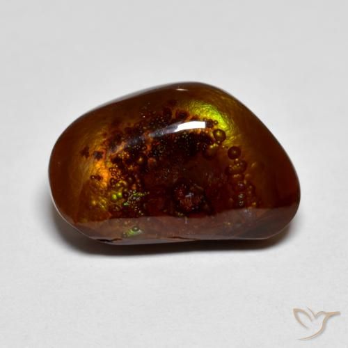 8.53ct Натуральный Многоцветный Огненный агат, причудливая, Непрозрачный