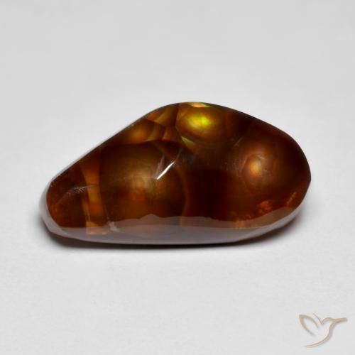 7.24ct Натуральный Многоцветный Огненный агат, причудливая, Непрозрачный