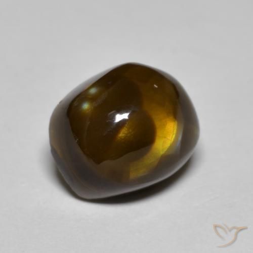 4.61ct Натуральный Многоцветный Огненный агат, причудливая, Непрозрачный