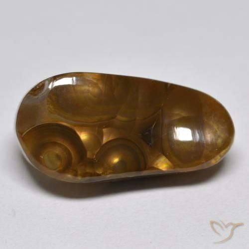 9.59ct Натуральный Многоцветный Огненный агат, причудливая, Полупрозрачный