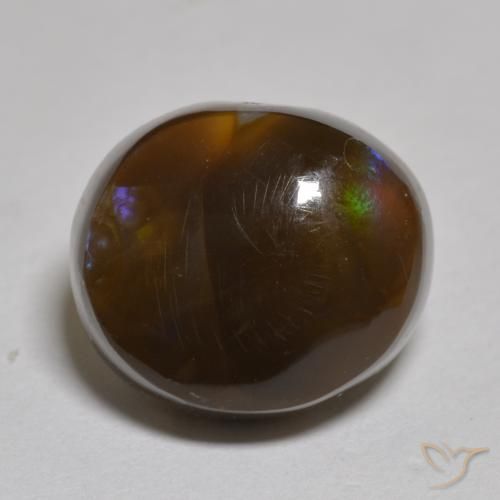 5.99ct Натуральный Многоцветный Огненный агат, причудливая, Полупрозрачный