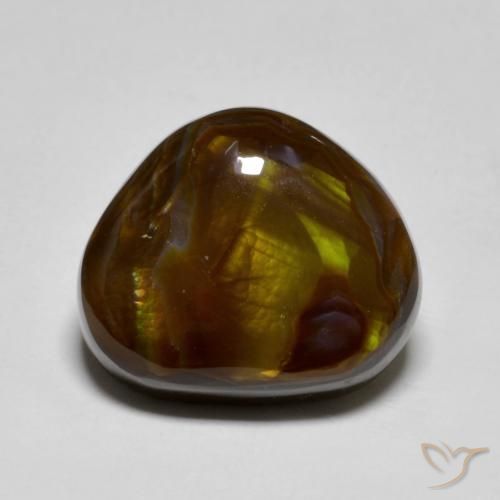 7.70ct Натуральный Многоцветный Огненный агат, причудливая, Полупрозрачный