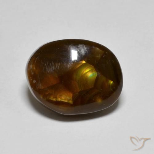 4.60ct Натуральный Многоцветный Огненный агат, причудливая, Полупрозрачный