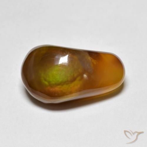 6.51ct Натуральный Многоцветный Огненный агат, причудливая, Полупрозрачный